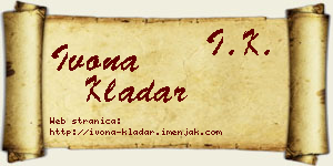Ivona Kladar vizit kartica